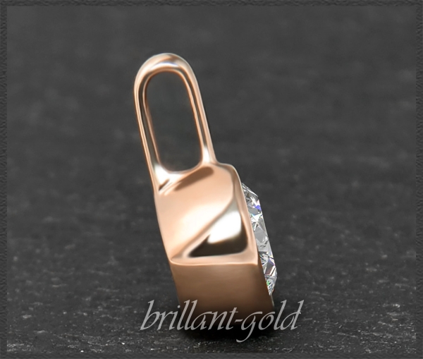 Anhänger in 585 Gold; 0,68ct Brillant, River, Si1-2