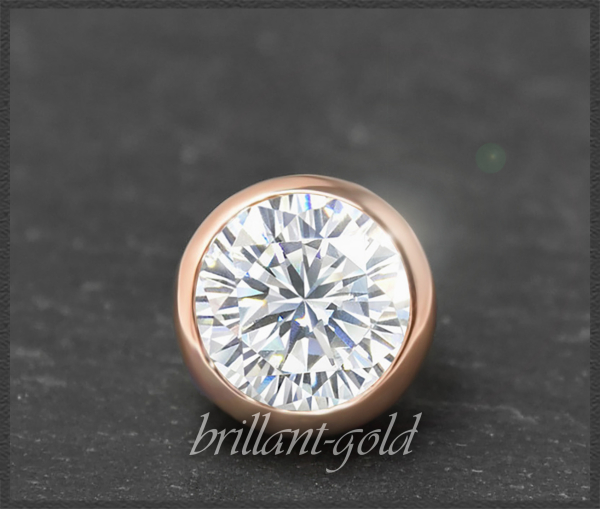 Brillant Anhänger mit 1,10ct; River D; 585 Rotgold