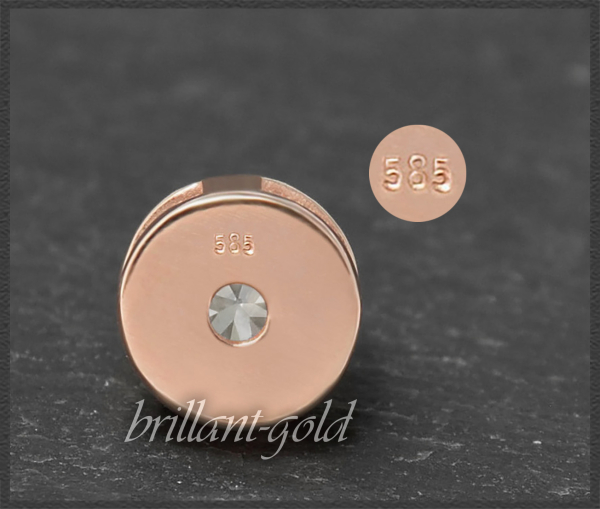 Brillant Anhänger mit 1,10ct; River D; 585 Rotgold