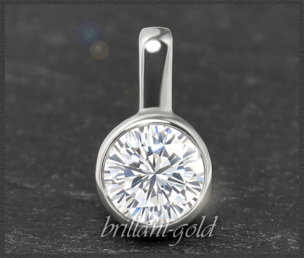 Brillant Anhänger 585 Gold; 1,12ct, Top Wesselton F