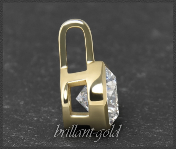 Brillant Anhänger 585 Gelbgold; 1,08ct, Si2; Gleiter