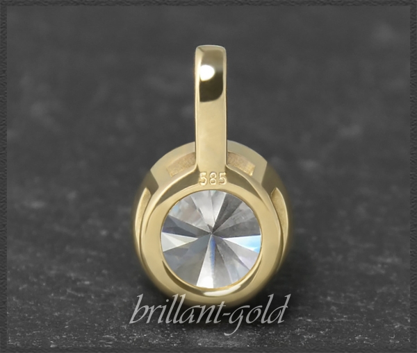 Brillant Anhänger 585 Gelbgold; 1,08ct, Si2; Gleiter