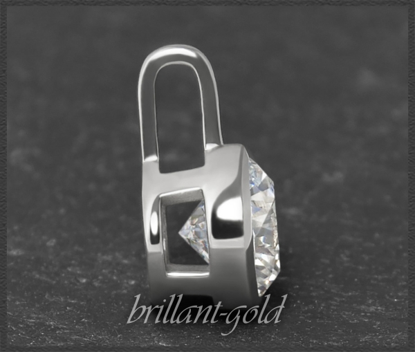 Brillant Anhänger 585 Gold; 0,94ct, Top Wesselton, Si3