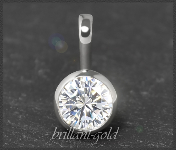 Brillant Anhänger aus 585 Weißgold; 0,99ct, Si2