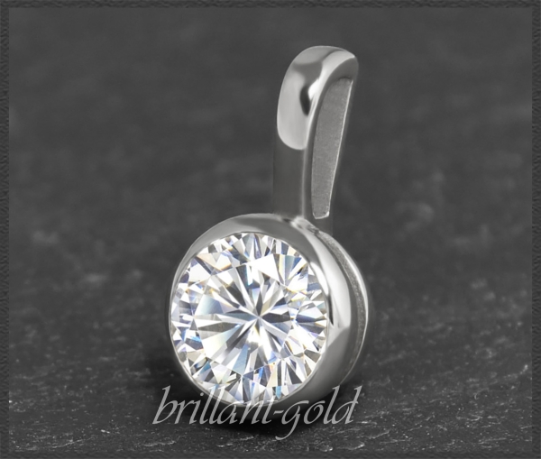 Brillant Anhänger aus 585 Weißgold; 0,99ct, Si2