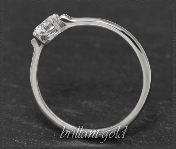 Brillant 585 Weißgold Ring 0,52ct, Si2; 14 Karat