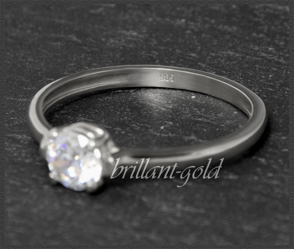 Brillant Ring aus 585 Gold mit 0,57ct, Si1-2