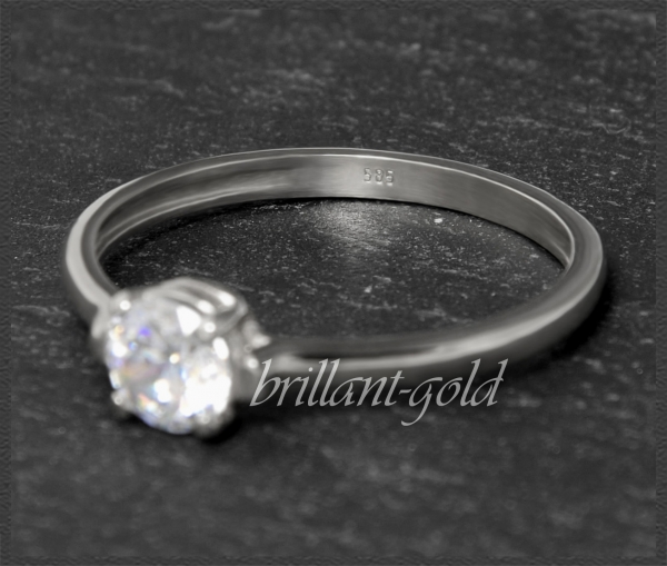 Brillant 585 Gold Ring 0,55ct, Si1; DGI Zertifikat