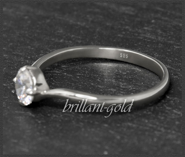 Brillant 585 Gold Ring, 0,51ct, Si1; DGI Zertifikat