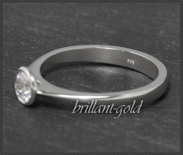 Brillant Ring 585 Gold; 0,30ct, Si1; mit AIG Zertifikat