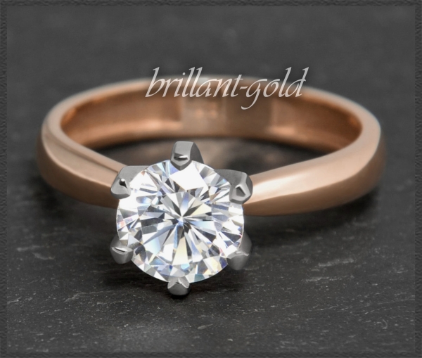 Brillant Ring 1,14ct Si1-2, 585 Gold, Verlobungsring