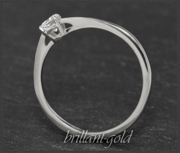 Brillant 585 Gold Ring 0,25ct, Si2; DGI Zertifikat