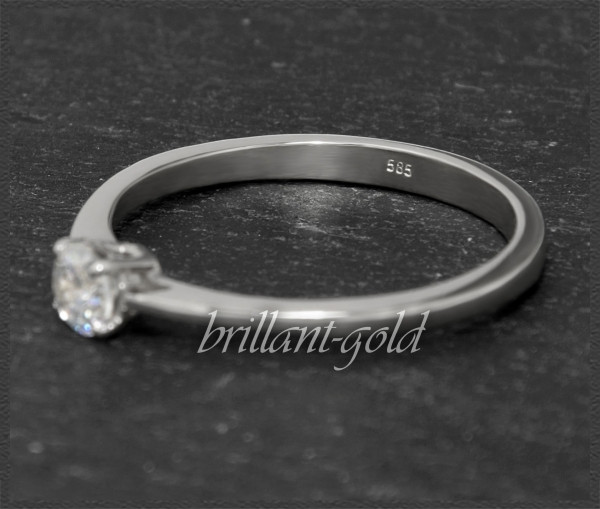 Brillant 585 Gold Ring 0,30ct, River E & Si2