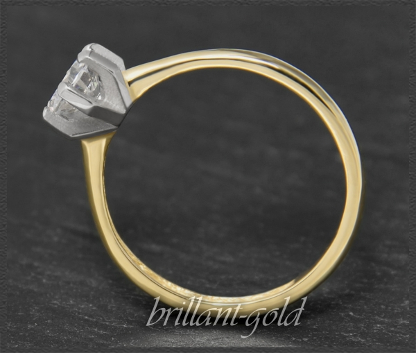 Brillant Ring 585 Gold; 0,83ct, Top Wesselton, VS1
