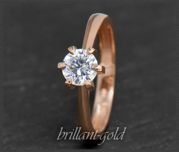 Brillant Ring 585 Gold 0,70ct Solitär, Si3