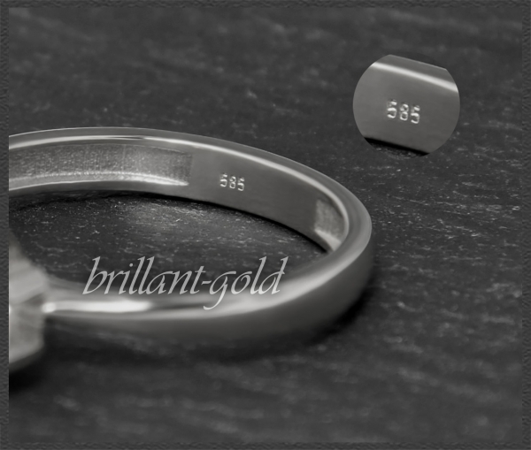 Brillant 585 Gold Ring; 0,71ct, Wesselton; VS2