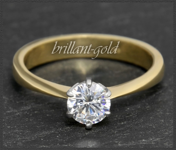 585 Gold Brillant Ring; 0,72ct, VVS1; Verlobungsring
