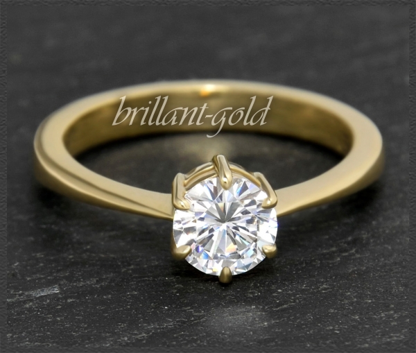 Brillant 585 Gelbgold Ring 1,05ct, River, Si2