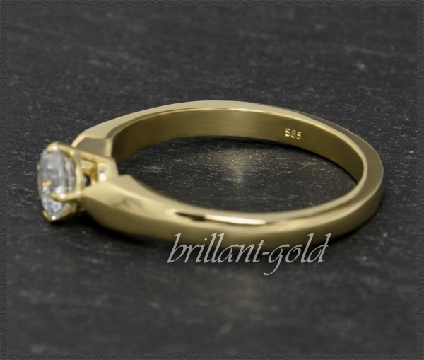 Diamant 585 Gelbgold Ring mit 0,53ct, Si1