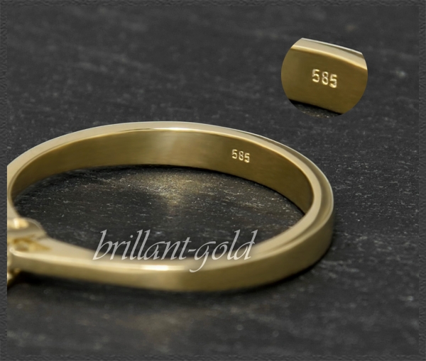 Brillant Ring Lupenrein 0,25ct, River; 585 Gold