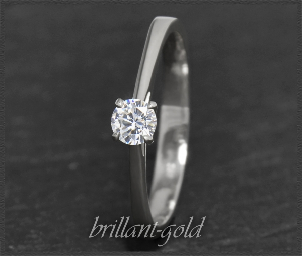 Brillant 585 Gold Ring; 0,29ct, inkl. DGI Zertifikat