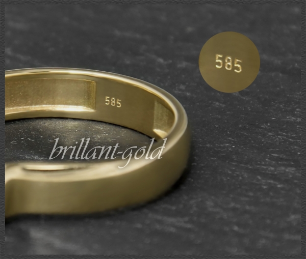 Brillant 585 Gold Ring; 0,53ct, Lupenrein & F