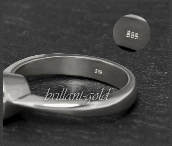 Brillant 585 Gold Ring 1,09ct, River D, VS1