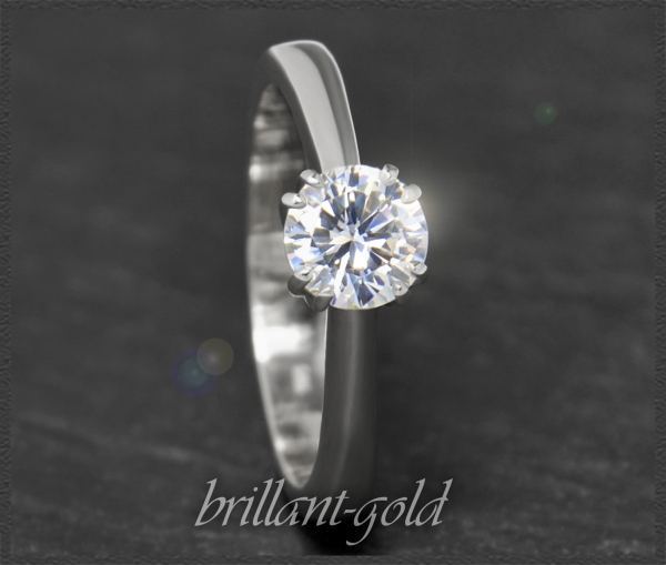 Brillant Ring mit 0,93ct; River D, 585 Weißgold