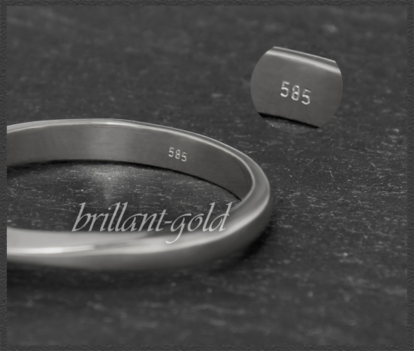 Lupenreiner Brillant 585 Gold Ring, 0,63ct, River