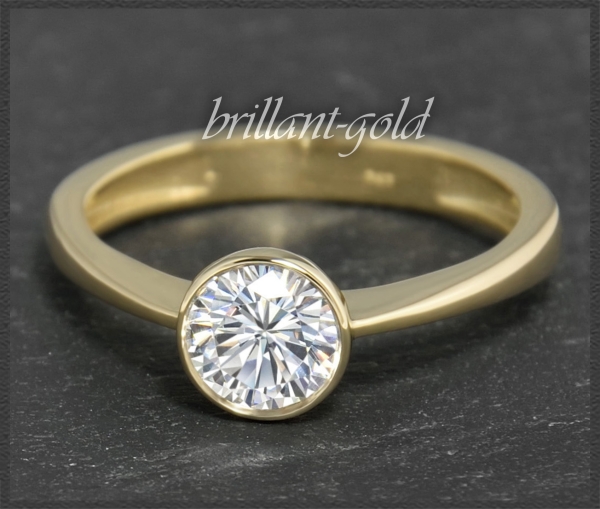 Brillant Ring 585 Gold mit 0,94ct Brillant, Si2