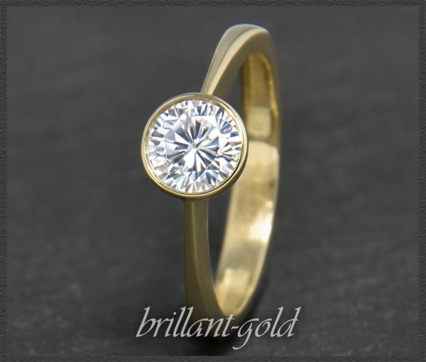 Brillant Ring 585 Gold mit 0,94ct Brillant, Si2