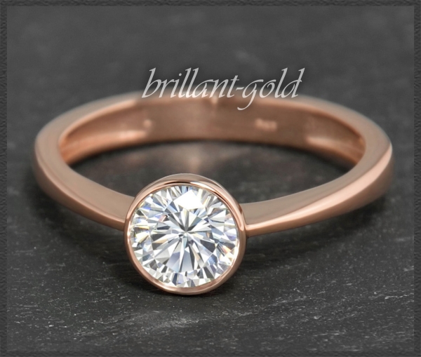 585 Gold Brillant Ring mit 1,03ct, Si2 & River E