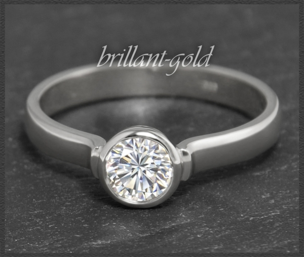 Diamant Ring aus 585 Gold; Brillant 0,56ct, Si3