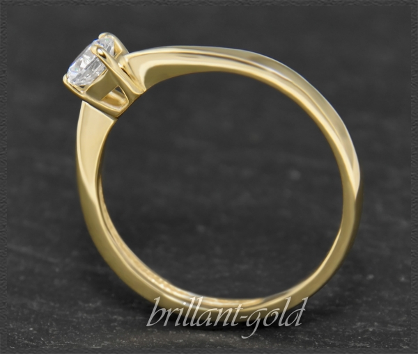 Preview: Brillant Ring 585 Gold; 0,37ct, Si1; DGI Zertifikat