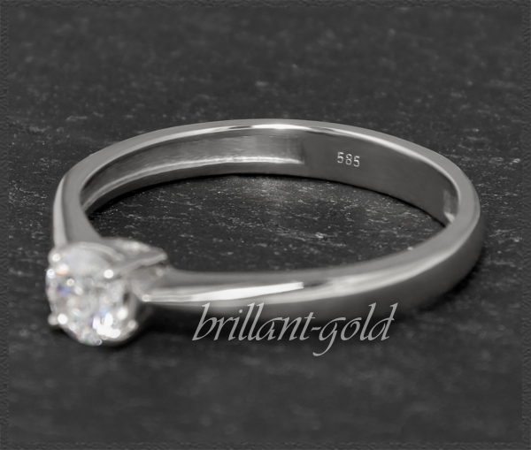 Brillant 585 Gold Ring 0,49ct, Top Wesselton, Si