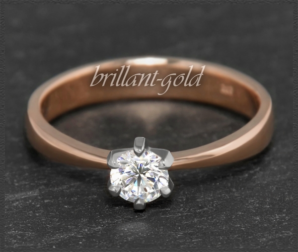 Brillant Ring aus 585 Gold mit 0,45ct, VVS2