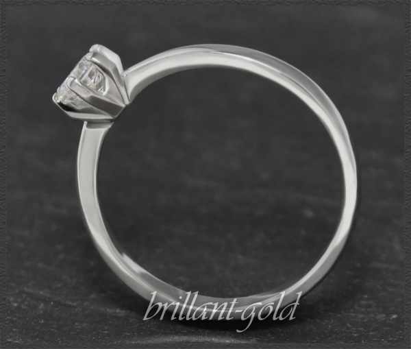 Gold Brillant Ring 0,48ct, River D, Si1; Weißgold
