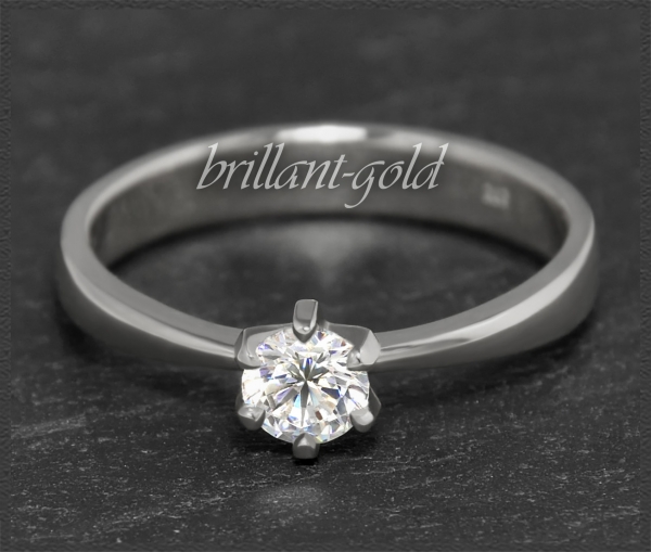 Brillant 585 Gold Ring, 0,37ct, mit DGI Zertifikat