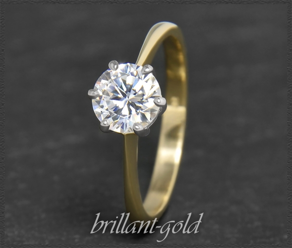 Brillant Ring aus 585 Gold; 1,05ct, VS1