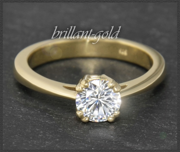 Preview: Diamant Ring 585 Gold; 0,73ct Brillant Si2