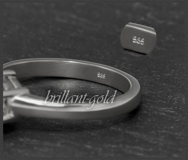 Brillant Ring aus 750 Gold; 1,01ct, VVS1 + IGI Zertifikat