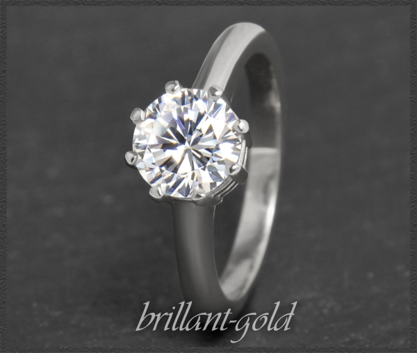 Brillant Ring 585 Weißgold; 2,01ct, Si2; Solitärring