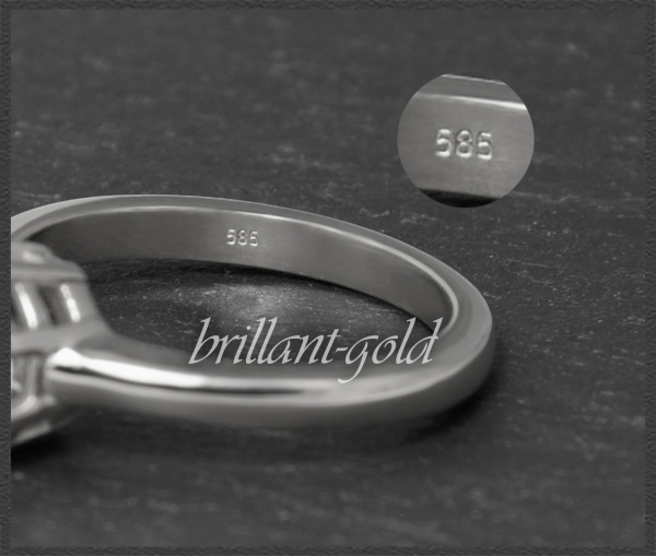 Brillant Ring 585 Weißgold; 2,01ct, Si2; Solitärring