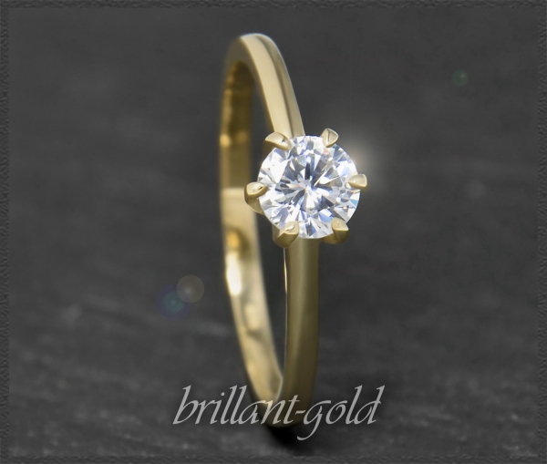 Brillant 585 Gelbgold Ring, 0,67ct, Si2