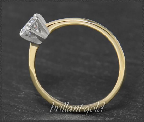 Brillant Ring 585 Gold; 0,54ct, Top Wesselton, Si1-2