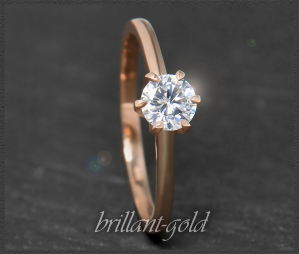 Diamant Ring 585 Gold; 0,57ct in Si2