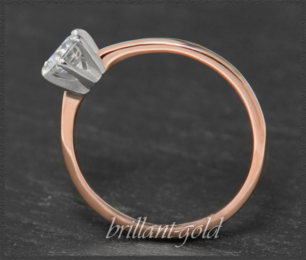 Brillant Ring aus 585 Gold; 0,66ct, F & Si1