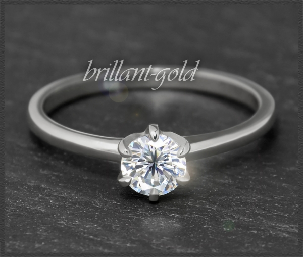 Diamant Ring 0,53ct in River D & Si2; 585 Gold