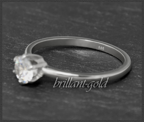 Brillant 585 Gold Ring; 0,52ct, mit DGI Zertifikat