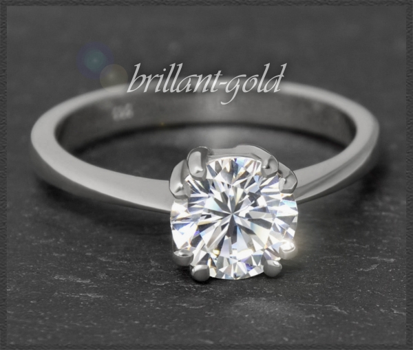 Brillant Ring in 585 Gold; 1,25ct, River E & Si1